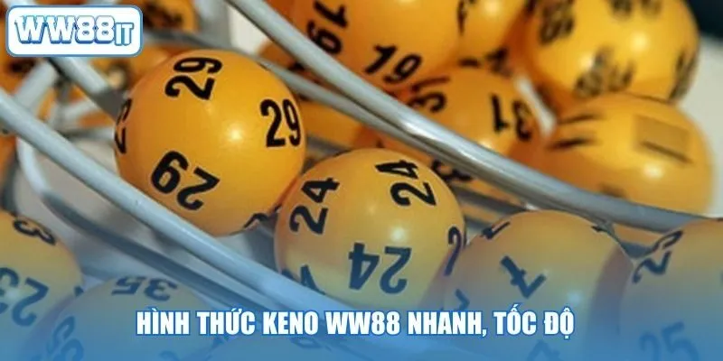 Hình thức Keno WW88 nhanh, tốc độ
